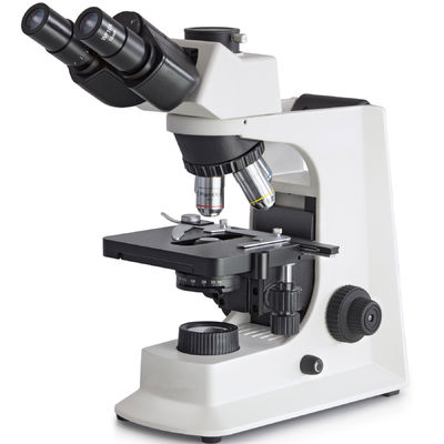 Microscope biologique de laboratoire blanc de Trinocular avec l'étape mécanique