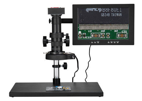 Microscope visuel optique HDMI-compatible de carte PCB Digital de l'industrie 16MP avec l'écran d'affichage à cristaux liquides de 10 pouces