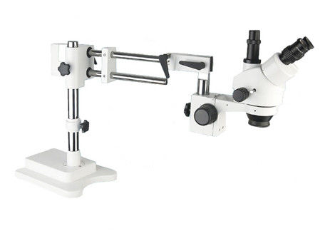 Microscope stéréo 3.5X 90X de bourdonnement de Trinocular de double de bras de microscope de LED support de boom