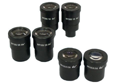 accessoires stéréo de microscope de noir d'oculaire de microscope de 10X 15X 20X