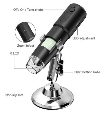 microscope de caméra de l'électron 480P USB de 1000X Wifi