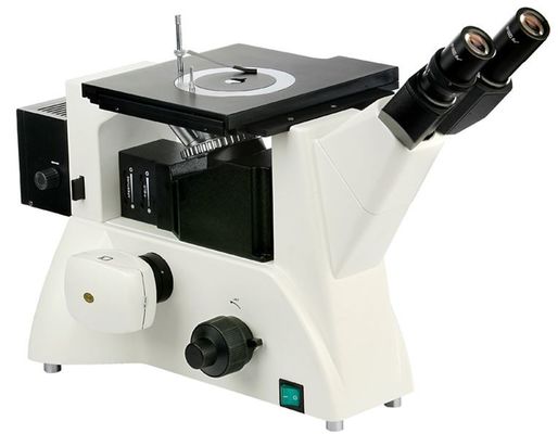 observation lumineuse inversée binoculaire de gisement foncé de microscope métallographique de 100X 20X
