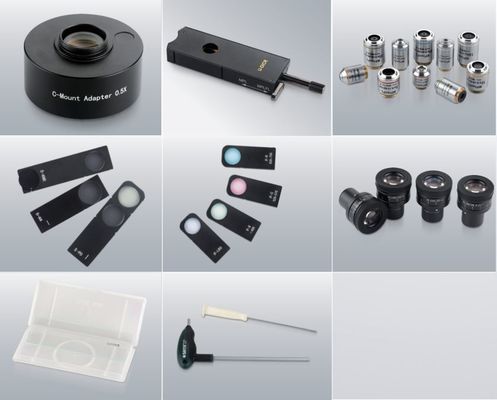 Caméra optique 50X DIC objectif de microscope de champ foncé de Trinocular métallurgique